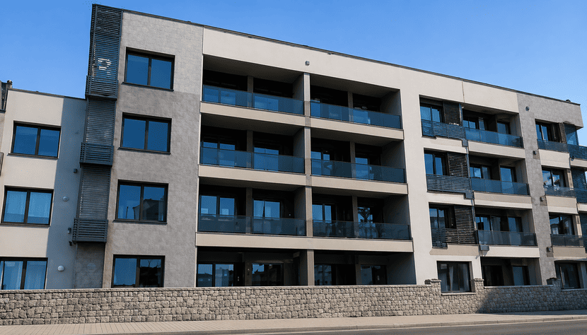 Mejora térmica de edificio con técnica de fachadas SATE en Bizkaia
